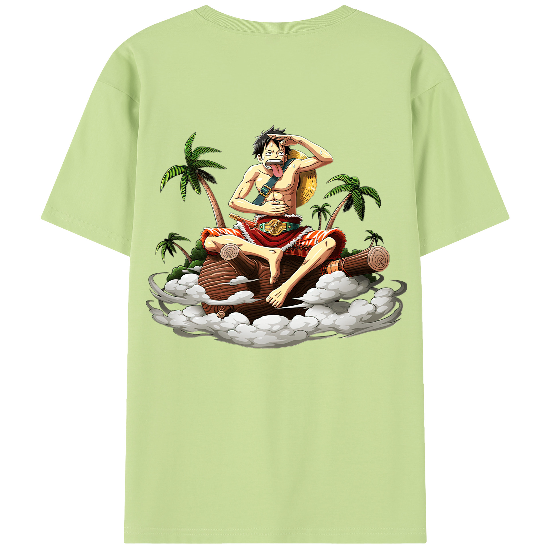 ワンピース モンキー・D・ルフィ ONE PIECE Monkey D. Luffy 綿100％半袖Tシャツ（背面プリント）